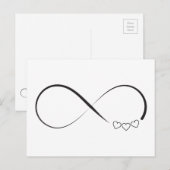 Infinity harts symbool briefkaart (Voorkant / Achterkant)