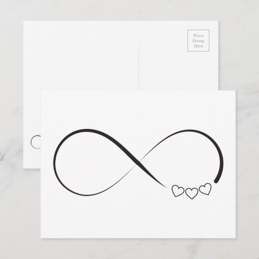 Infinity harts symbool briefkaart (Voorkant / Achterkant)