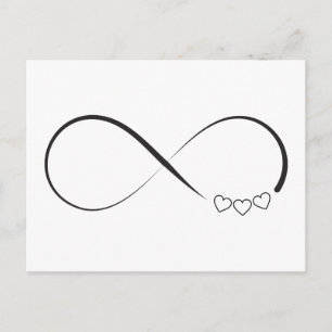 Infinity harts symbool briefkaart