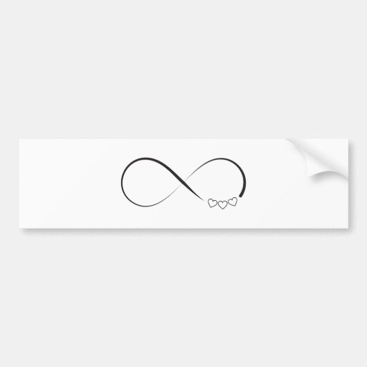 Infinity harts symbool bumpersticker (Voorkant)