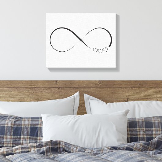 Infinity harts symbool canvas afdruk (Insitu (Slaapkamer))