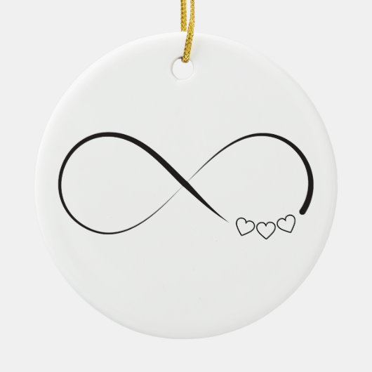 Infinity harts symbool keramisch ornament (Voorkant)