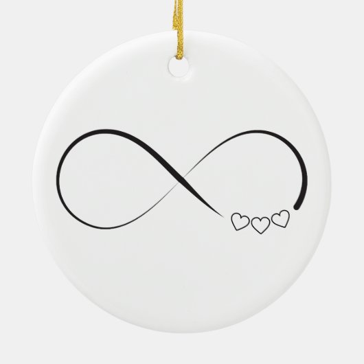 Infinity harts symbool keramisch ornament (Achterkant)
