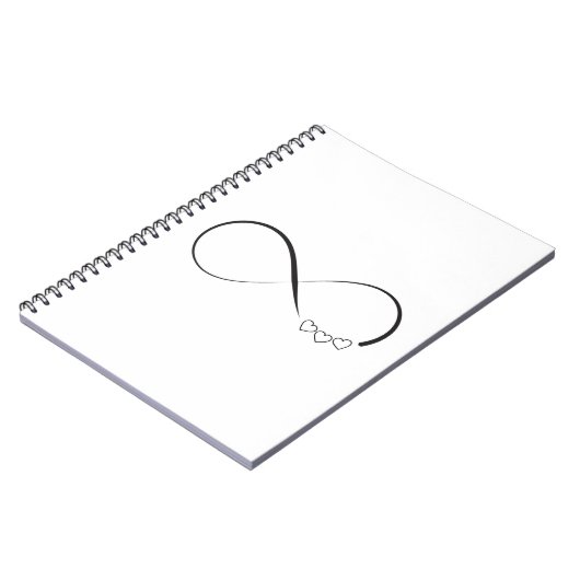 Infinity harts symbool notitieboek (Linkerzijde)