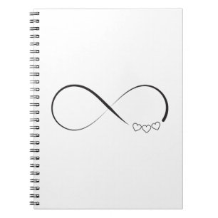 Infinity harts symbool notitieboek