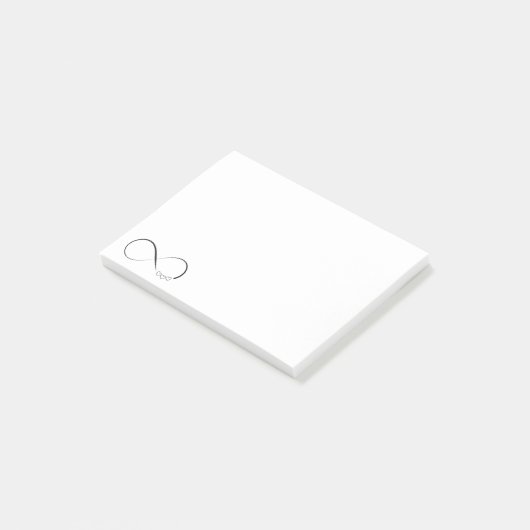 Infinity harts symbool post-it® notes (Schuin)