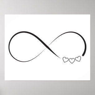Infinity harts symbool poster