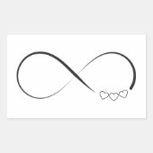 Infinity harts symbool rechthoekige sticker (Voorkant)