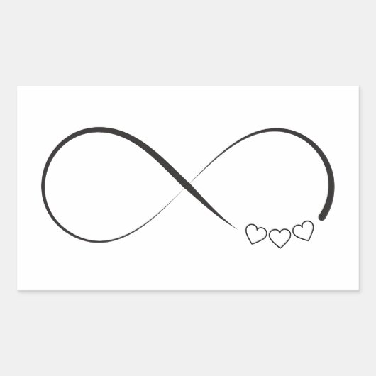 Infinity harts symbool rechthoekige sticker (Voorkant)