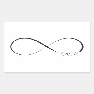 Infinity harts symbool rechthoekige sticker