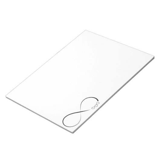 Infinity hartsymbool notitieblok (Schuin)