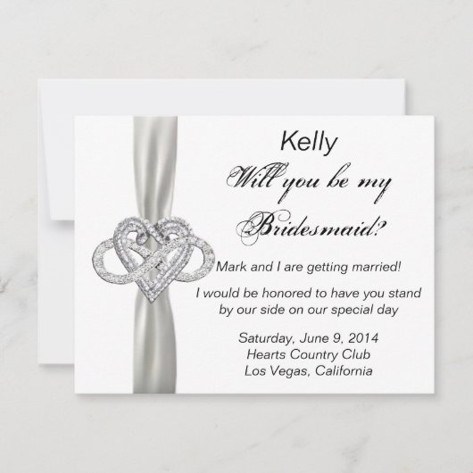 Infinity Heart Bridesmaid Kaart (Voorkant)