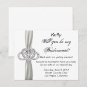 Infinity Heart Bridesmaid Kaart (Voorkant / Achterkant)