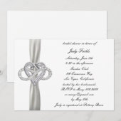 Infinity Heart Bruids Douche Uitnodiging (Voorkant / Achterkant)