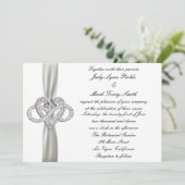 Infinity Heart bruiloft uitnodiging (Staand voorkant)