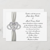 Infinity Heart bruiloft uitnodiging (Voorkant / Achterkant)