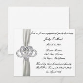 Infinity Heart Engagement Party Uitnodiging (Voorkant / Achterkant)