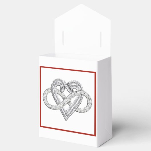 Infinity Heart Favor Box Bedankdoosjes (Geopend)
