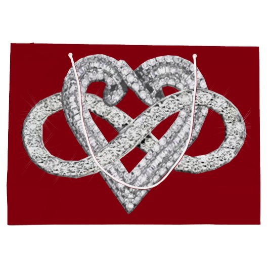Infinity Heart Gift Bag Groot Cadeauzakje (Achterkant)