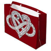 Infinity Heart Gift Bag Groot Cadeauzakje (Achterkant Gekanteld)