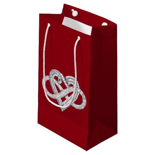 Infinity Heart Gift Bag Klein Cadeauzakje (Voorkant Gekanteld)