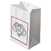 Infinity Heart Gift Bag Medium Cadeauzakje (Achterkant Gekanteld)