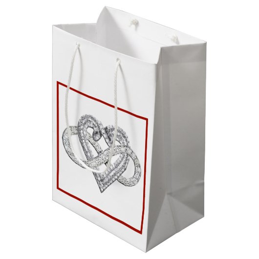 Infinity Heart Gift Bag Medium Cadeauzakje (Voorkant Gekanteld)