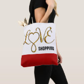 Infinity Heart Lemniscate - LOVE gold Tote Bag (Dichtbij)