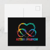 Infinity Heart Love Autism Awareness Needs No Word Briefkaart (Voorkant / Achterkant)