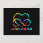 Infinity Heart Love Autism Awareness Needs No Word Briefkaart (Voorkant)