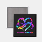 Infinity Heart Love Autism Awareness Neemt No Word Magneet (Voorkant / Achterkant)
