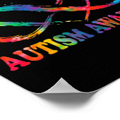 Infinity Heart Love Autism Awareness Neemt No Word Poster (Hoek)