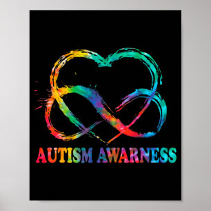 Infinity Heart Love Autism Awareness Neemt No Word Poster