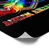 Infinity Heart Love Autism Awareness Neemt No Word Poster (Hoek)