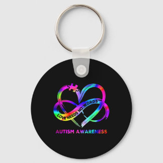 Infinity Heart Love Autism Awareness Neemt No Word Sleutelhanger