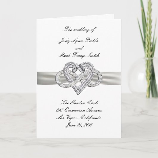 Infinity Heart Program-Kaart Programma (Voorkant)