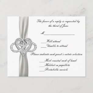Infinity Heart Response-Kaart RSVP Kaartje