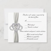 Infinity Heart Response-Kaart RSVP Kaartje (Voorkant)