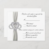 Infinity Heart Response-Kaart RSVP Kaartje (Voorkant / Achterkant)