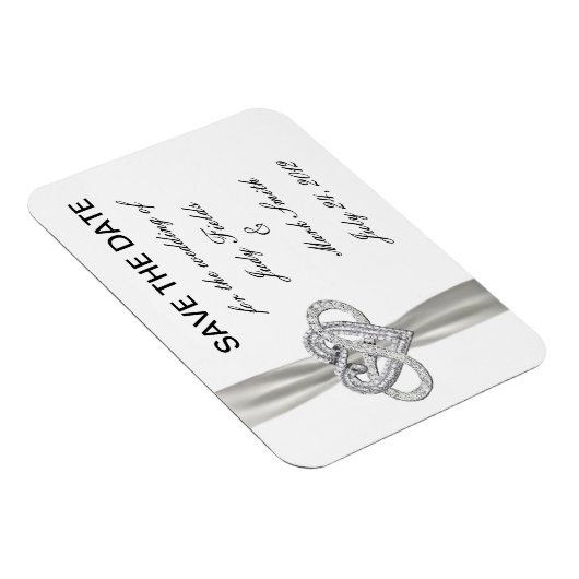 Infinity Heart Save the Date Magnet Magneet (Rechterzijde)