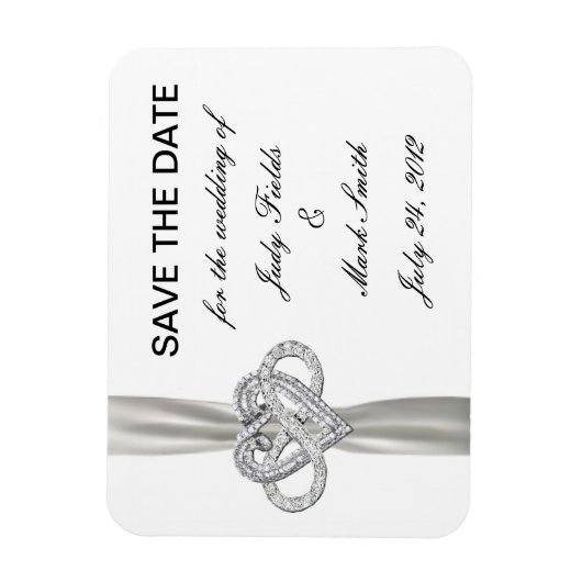 Infinity Heart Save the Date Magnet Magneet (Verticaal)