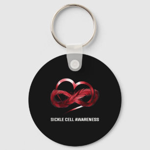 Infinity Heart Sikkelcelbewustzijn Sleutelhanger