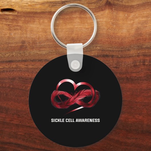 Infinity Heart Sikkelcelbewustzijn Sleutelhanger (Achterkant)