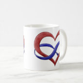 Infinity Heart Symbol Polyamory Pride Flag Colors Koffiemok (Voorkant rechts)