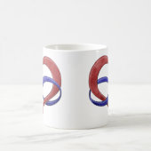 Infinity Heart Symbol Polyamory Pride Flag Colors Koffiemok (Center)