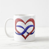 Infinity Heart Symbol Polyamory Pride Flag Colors Koffiemok (Links)