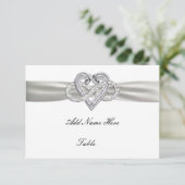 Infinity Heart Wedstrijding Table Place Card Kaart (Staand voorkant)