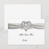 Infinity Heart Wedstrijding Table Place Card Kaart (Voorkant / Achterkant)