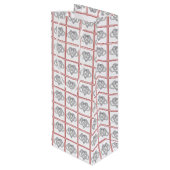 Infinity Heart Wine Gift Bag Wijn Cadeautas (Achterkant Gekanteld)