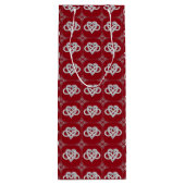 Infinity Heart Wine Gift Bag Wijn Cadeautas (Achterkant)